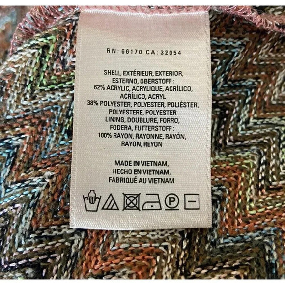 Maeve Dress Zig Zag Knit Pink Olive Green Small S - Picture 4 of 4